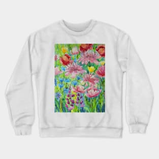 Summer Joy Watercolor Painting Crewneck Sweatshirt